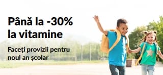 Până la 30% reducere la vitamine pentru întoarcerea la școală.