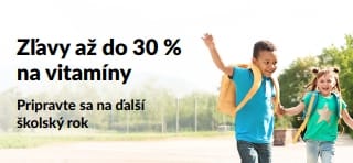 Zľavy až do 30 % na vitamíny pre návrat do školy