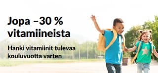 Jopa –30 % vitamiineista koulutielle