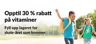 Opptil 30 % rabatt på vitaminer til skolestart