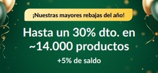 Especial 30.º aniversario: Hasta un 30% dto. + 5% de saldo