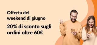 Coppia entusiasta di leggere l'offerta benessere di giugno di iHerb: 20% di sconto su ordini superiori a 60€ con il codice JUN25SW