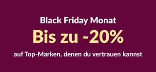 iHerb-Banner für den Black Friday-Monat mit bis zu 20% Rabatt auf die besten Wellness-Marken.