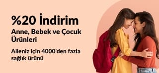 Çocuk sağlık ürünlerinde %20 indirim, Promosyon kodu: JUL25KIDS. Mutlu bir anne ve kızı ile sağlık ürünleri