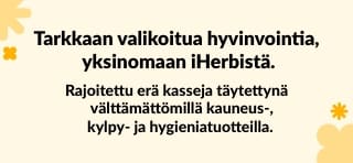 Rajoitettu erä hyvinvointikasseja, jotka löydät vain täältä iHerbistä.