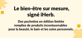 Des pochettes bien-être en édition limitée, disponibles uniquement ici, chez iHerb.