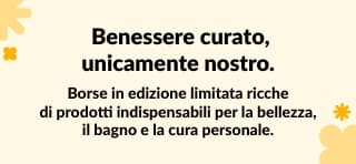 Borse in edizione limitata ricche di prodotti indispensabili per la bellezza, il bagno e la cura personale.
