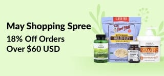 May Shopping Spree. 18% Off Orders Over $60 USD 