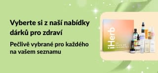 Banner iHerb s nabídkou dárků pro zdraví a pohodu – vybrané sady pro péči o sebe a krásu, ideální pro každého na seznamu.