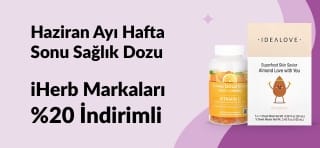 Haziran Ayı Hafta Sonu Sağlık Dozu, iHerb Markaları JUN25HB Koduyla %20 İndirimli Kampanyası