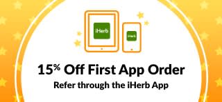 15% Off Your First App Order Refer through the iHerb App