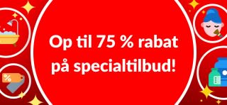 OP TIL 75 % RABAT PÅ SPECIALTILBUD
