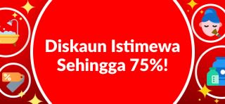 DISKAUN SEHINGGA 75%