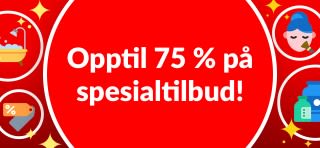 OPP TIL 75 % PÅ SPESIALTILBUD