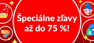ŠPECIÁLNE ZĽAVY AŽ DO 75 %