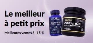 Banner faisant la promotion de -15 % sur les meilleures ventes