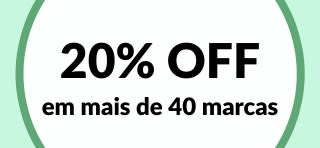 20% OFF em mais de 40 marcas