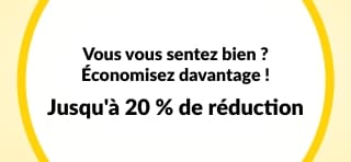 Jusqu'à 20 % de réduction avec la promo bien-être
