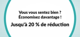 Jusqu'à 20 % de réduction avec la promo bien-être