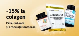 Banner iHerb cu 15% reducere la colagen.