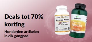 Banner met aanbiedingen tot wel 70% korting