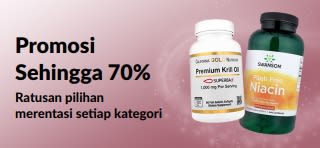 Sepanduk promosi diskaun sehingga 70%