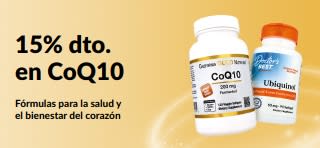 Banner promocionando 15% de descuento en CoQ10