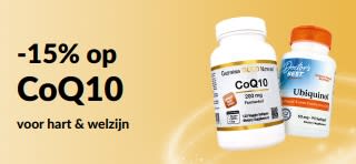 Banner met 15% korting op CoQ10