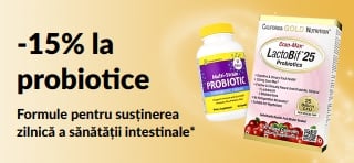 Banner cu 15% reducere la probiotice