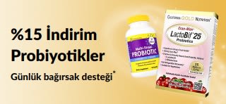Probiyotiklerde %15 indirim fırsatını tanıtan banner.