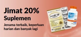 Sepanduk mempromosikan diskaun 20% Suplemen