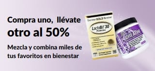Banner promocional: Compra uno y llévate el segundo al 50%