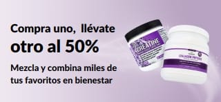 Banner promocional: Compra uno y llévate el segundo al 50%