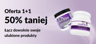 Baner promujący promocję „Drugi produkt 50% taniej”