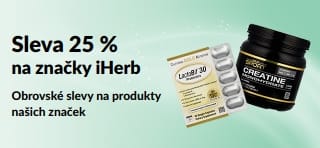 Banner na 25% slevu na všechny značky iHerb
