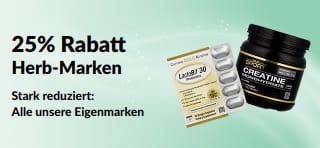 Banner für 25% auf alle Herb-Marken