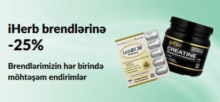 Bütün iHerb brendlərinə 25% endirim təbliğ edən banner
