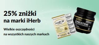 Baner promocyjny: 25% rabatu na wszystkie marki iHerb