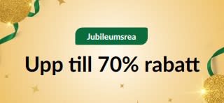 30-årsjubileumsrea: Upp till 70% rabatt