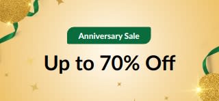 30th Anniversary Sale: Up to 70% off