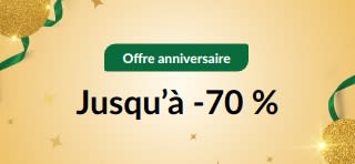 Offre du 30e anniversaire : jusqu’à -70 %