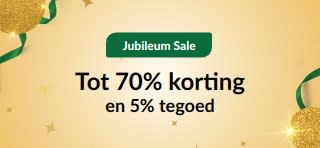 30-jarige Jubileum Sale: tot 70% korting en 5% tegoed