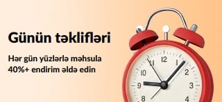 Hər gün yüzlərlə məhsula 40%+ endirim əldə edin