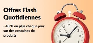 - 40 % ou plus chaque jour sur des centaines de produits
