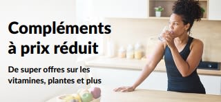 Bannière mettant en avant des offres exceptionnelles sur les compléments