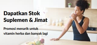 Sepanduk promosi hebat suplemen