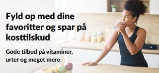 Banner, der reklamerer for gode tilbud på kosttilskud