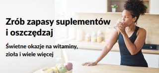 Baner promujący wyjątkowe okazje na suplementy diety