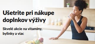 Baner propagujúci skvelé akcie na výživové doplnky