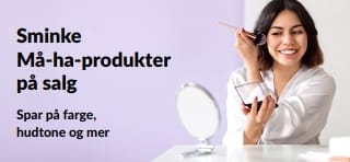 Banner som reklamerer for flotte tilbud på sminkeprodukter